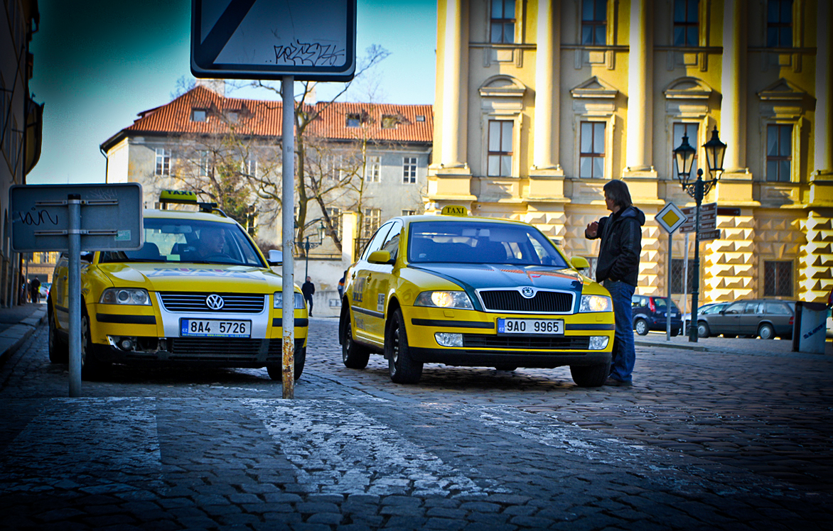 Taxi stop at Old Town