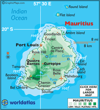 Map of Mauritius 