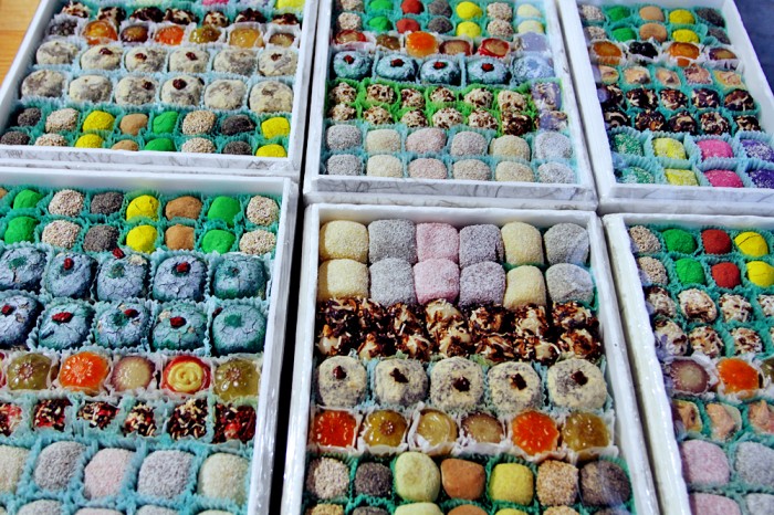 Pretty and colorful rice cakes