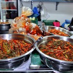 Readymade Kimchi in the market