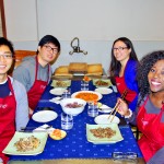 After a long day's work cooking, so happy to eat! The class took a total of about 90 minutes (not including eating time)
