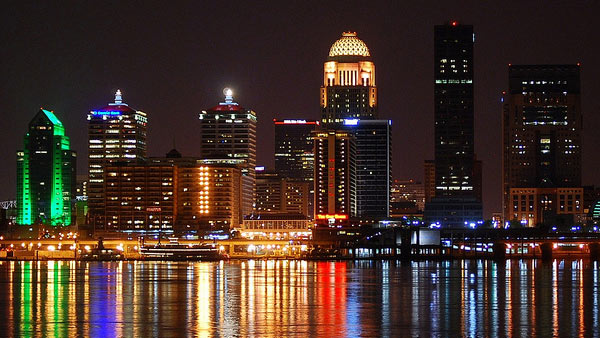 Louisville from the Ohio River. Photo credit  flickr.com/photos/sniegowski/