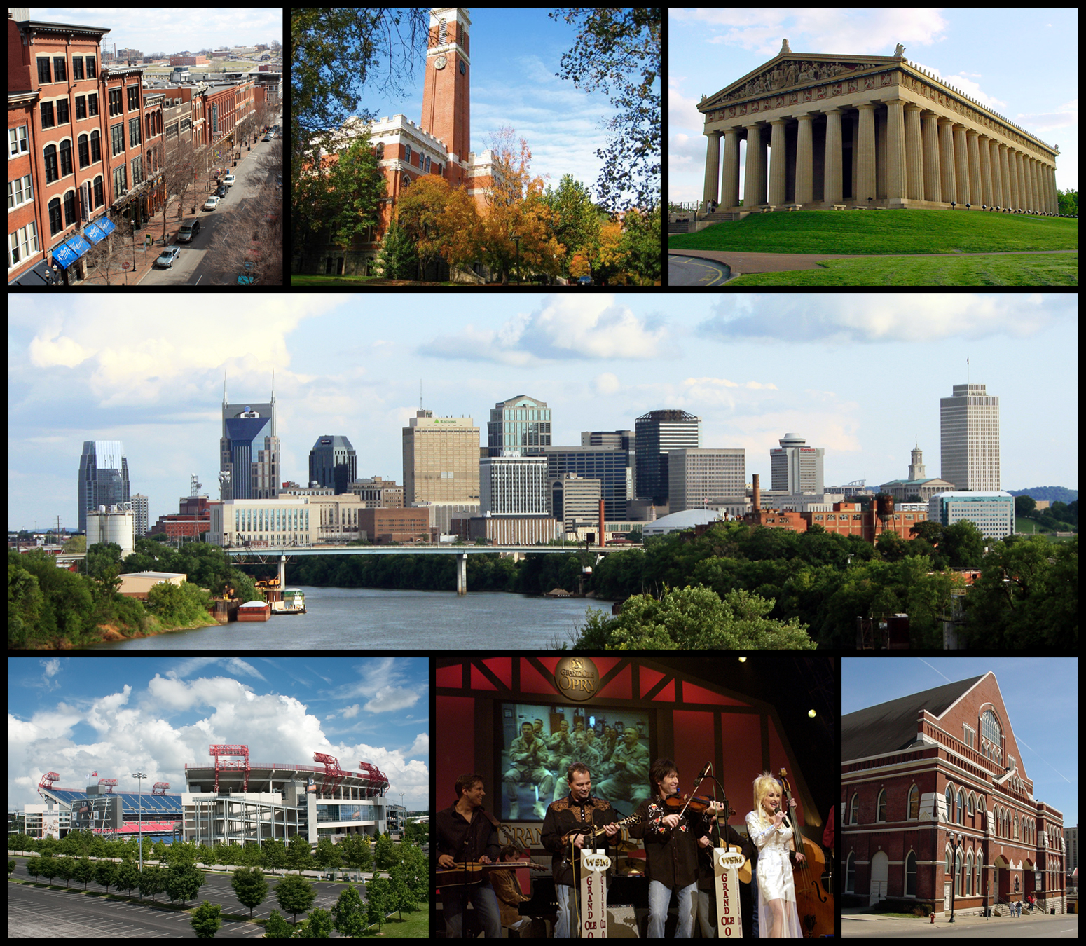 Nashville Collage. A Wikimedia Commons freely licensed collage.