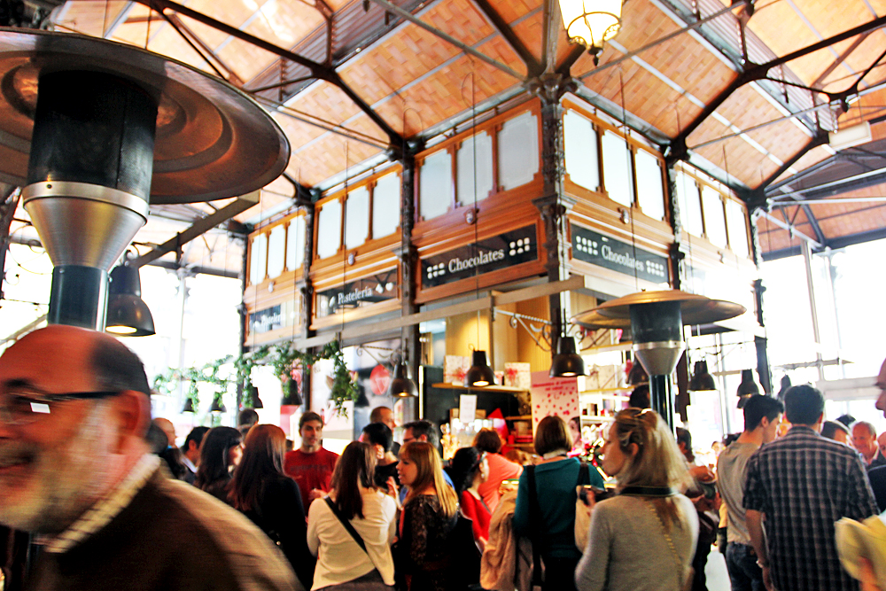 Inside Mercado de San Miguel market