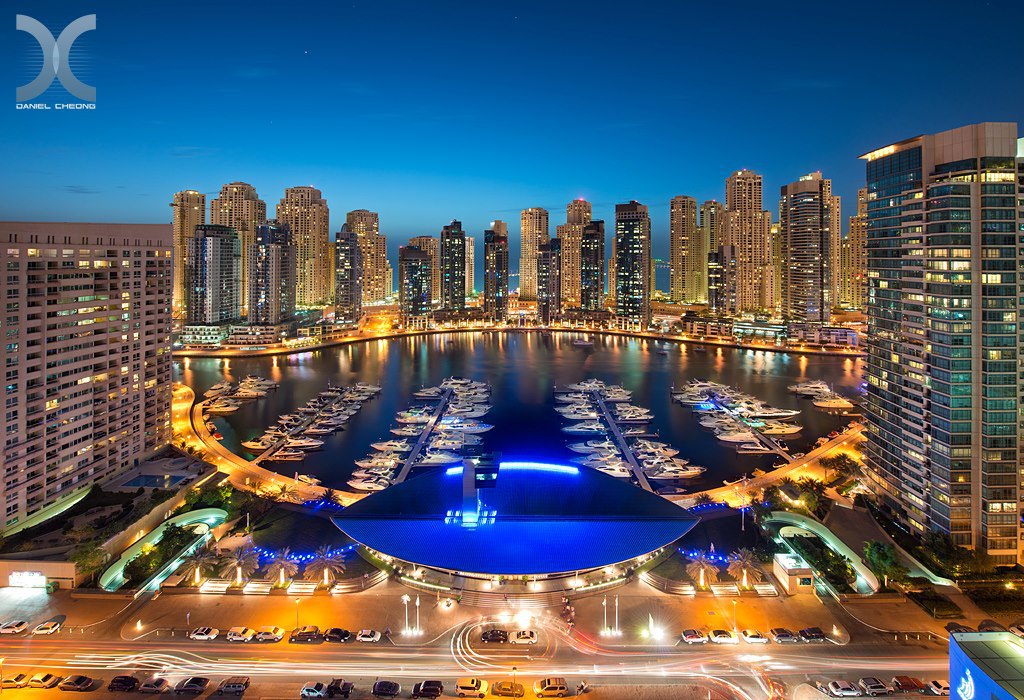 Stunning view of the Dubai Marina. Photo by Dubai photographer,  Daniel Cheong